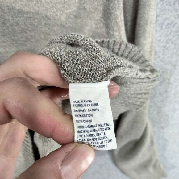 American Eagle Outfitters Pullover Sweater Mens Sz L Brown 1/4 Zip Button Casual - Picture 8 of 12